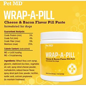 Pet MD Wrap-A-Pill Cheese & Bacon Flavor Pill Paste, 8-oz jar