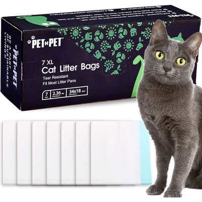 PET N PET PET N PET Cat Litter Box Liners, X-Large, 7 count