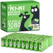 Show in main carousel: PET N PET Dog Poop Bags, Unscented, 1080 count, Green slide 1 of 9