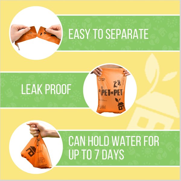 Show full view: PET N PET Dog Poop Bags, Unscented, 1080 count, Orange slide 3 of 9