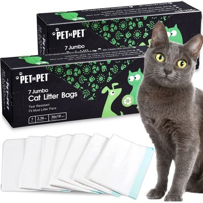 PET N PET PET N PET Cat Litter Box Liners, Jumbo, 14 count