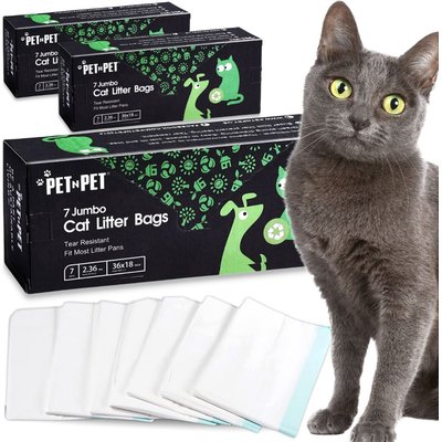 PET N PET PET N PET Cat Litter Box Liners, Jumbo, 21 count