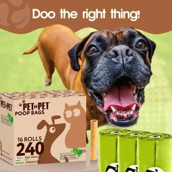 Show full view: PET N PET Plant-based Dog Poop Bags, 240 count slide 4 of 9