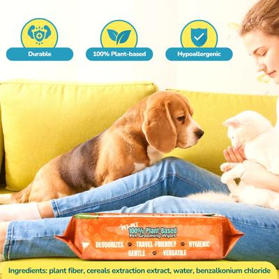 Show full view: PET N PET Unscented Dog & Cat Grooming Wipes, 100 count slide 5 of 8