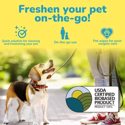 Show full view: PET N PET Unscented Dog & Cat Grooming Wipes, 400 count slide 7 of 9