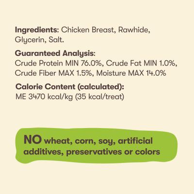 Show full view: Pet 'n Shape All-Natural Chicken Hide Twists Dog Treats, 16-oz bag slide 5 of 10