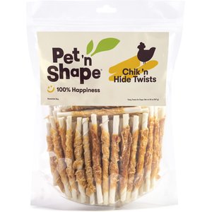 Pet 'n Shape All-Natural Chicken Hide Twists Dog Treats, 32-oz bag