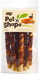 Pet 'n Shape All-Natural Duck Hide Twists Dog Treats, 15.3-oz bag