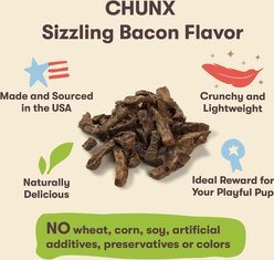 Pet 'n Shape Beef Lung CHUNX Bacon Flavor Dog Treats, 1-lb bag slide 2 of 6