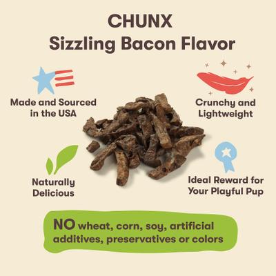 Show full view: Pet 'n Shape Beef Lung CHUNX Bacon Flavor Dog Treats, 1-lb bag slide 3 of 8