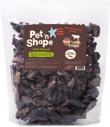 Pet 'n Shape Beef Lung CHUNX Bacon Flavor Dog Treats, 2-lb bag