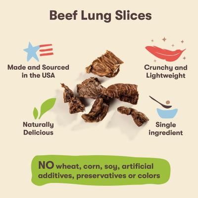 Show full view: Pet 'n Shape Beef Lung Slices Dog Treats, 9-oz bag, 1 pack slide 4 of 9