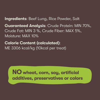 Show full view: Pet 'n Shape Beef Lung Slices Dog Treats, 9-oz bag, 1 pack slide 6 of 9