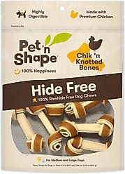 Pet 'n Shape Chik 'n Knot Bones Dog Treats, 6 count
