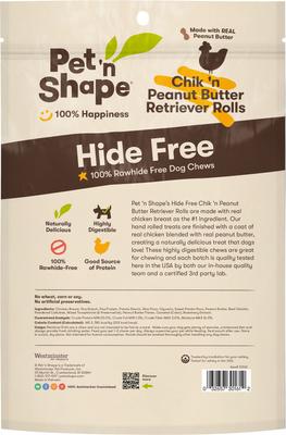 Show full view: Pet 'n Shape Chik 'n Retriever Roll Peanut Butter Dog Treats, 4 count slide 3 of 3