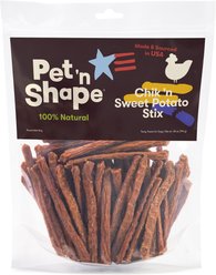 Pet 'n Shape Chik 'n Sweet Potato Stix Dehydrated Dog Treats, 28-oz bag