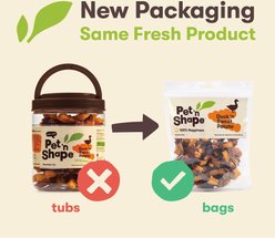 Pet 'n Shape Grain-Free Duck 'n Sweet Potato Dog Treats, 1-lb bag slide 2 of 6