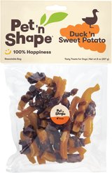 Pet 'n Shape Grain-Free Duck 'n Sweet Potato Dog Treats, 8-oz bag