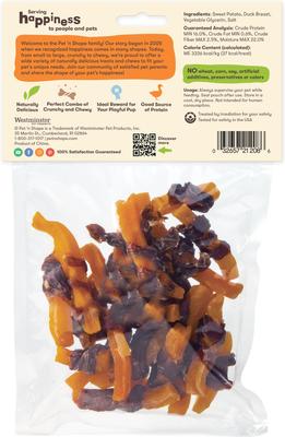 Show full view: Pet 'n Shape Grain-Free Duck 'n Sweet Potato Dog Treats, 8-oz bag slide 4 of 9