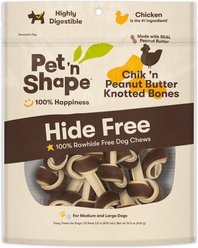 Pet 'n Shape Knot Bones Peanut Butter Dog Treats, 10 count