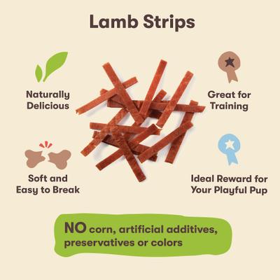 Show full view: Pet 'n Shape Lamb Strips Dog Treats, 3-oz bag slide 4 of 7