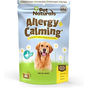 Pet Naturals Allergy Plus Calming Duck Flavored Soft Chew Supplement for Dogs, 60 count
