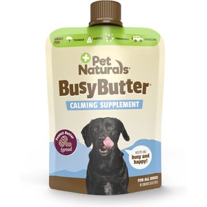 Pet Naturals BusyButter Easy Squeeze Peanut Butter Flavored Paste Calming Supplement for Dogs, 6-oz pouch
