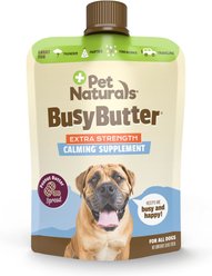 Pet Naturals BusyButter Extra Strength Peanut Butter Flavored Paste Calming Supplement for Dogs, 6-oz pouch
