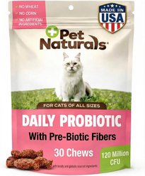 Pet Naturals Daily Probiotic Tummy Health Duck-Flavored Chews Digestive Aid for Cats, 30 count