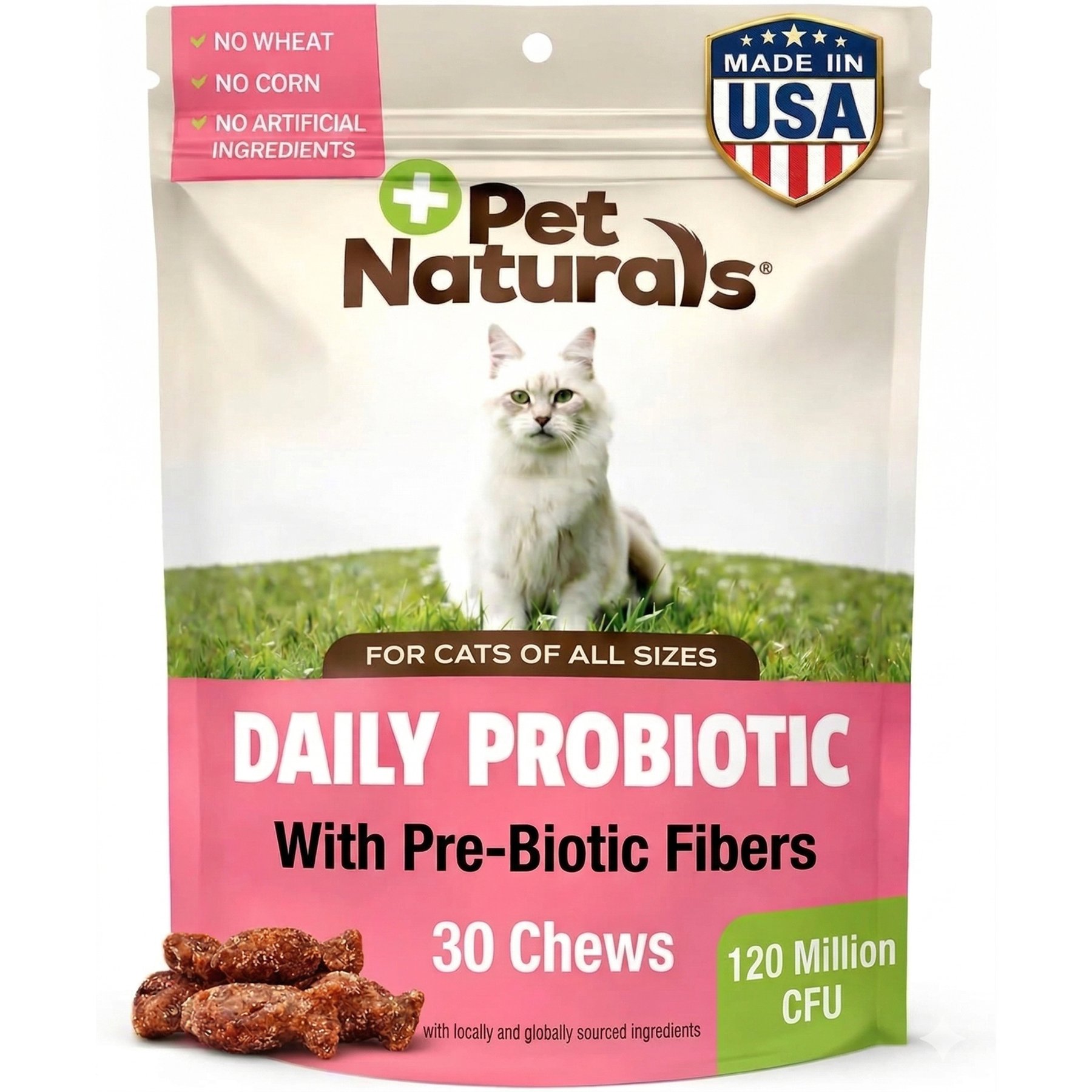 Pet Naturals of Vermont Daily Probiotic Cat Chews, 1.27-oz, 30 count