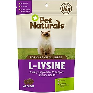 Pet Naturals L-Lysine Cat Chews, 3.17-oz, 60 count