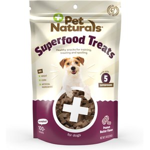 Pet Naturals Peanut Butter Recipe Superfood Dog Treats, 120 count