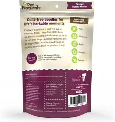 Show full view: Pet Naturals Peanut Butter Recipe Superfood Dog Treats, 120 count slide 3 of 6