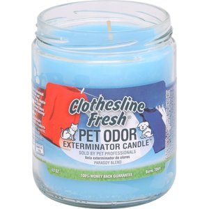 Pet Odor Exterminator Clothesline Fresh Deodorizing Candle, 13-oz jar
