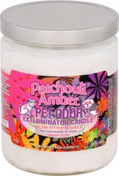 Pet Odor Exterminator Patchouli Amber Deodorizing Candle, 13-oz jar