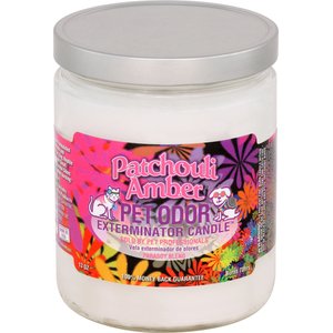 Pet Odor Exterminator Patchouli Amber Deodorizing Candle, 13-oz jar
