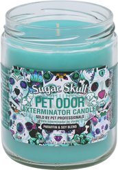 Pet Odor Exterminator Sugar Skull Deodorizing Candle, 13-oz jar