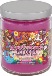 Pet Odor Exterminator Woofstock Deodorizing Dog & Cat Candle, 13-oz jar
