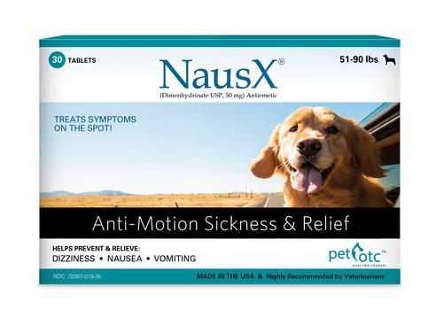 Show full view: Pet OTC NausX Medication for Motion Sickness for Large Breed Dogs, 30 count slide 1 of 4