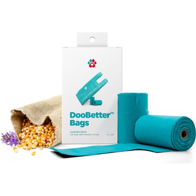 Pet Parents Pet Parents DooBetter 100% Plant Based Dog & Cat Litter & Poop Waste Bags, Lavender, 120 count