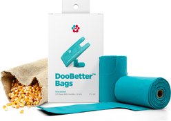 Pet Parents DooBetter 100% Plant Based Dog & Cat Litter & Poop Waste Bags, Unscented, 120 count