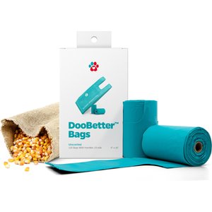 Pet Parents DooBetter 100% Plant Based Dog & Cat Litter & Poop Waste Bags, Unscented, 120 count