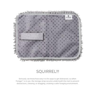 Show full view: Pet Parents Forager Slow Feeder Cat & Dog Snuffle Mat & Feeding Mat, Forest Grey, Medium slide 7 of 11