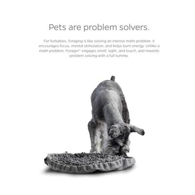 Show full view: Pet Parents Forager Snuffle Mat & Slow Feeder Dog Bowl, Forest Grey slide 6 of 11