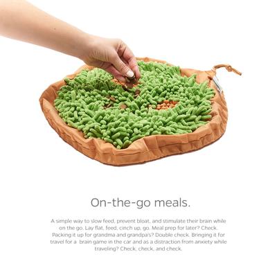 Show full view: Pet Parents Forager Snuffle Mat & Slow Feeder Dog Bowl, Meadow Natural slide 5 of 11