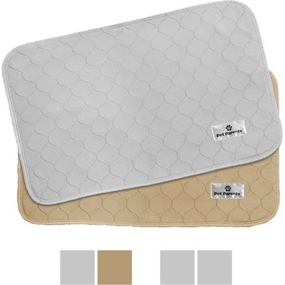 Pet Parents Pet Parents Pawtect Pads Washable Training Puppy, Dog & Cat Pee Pads, 2 count, 18x24-in, Grey & Beige