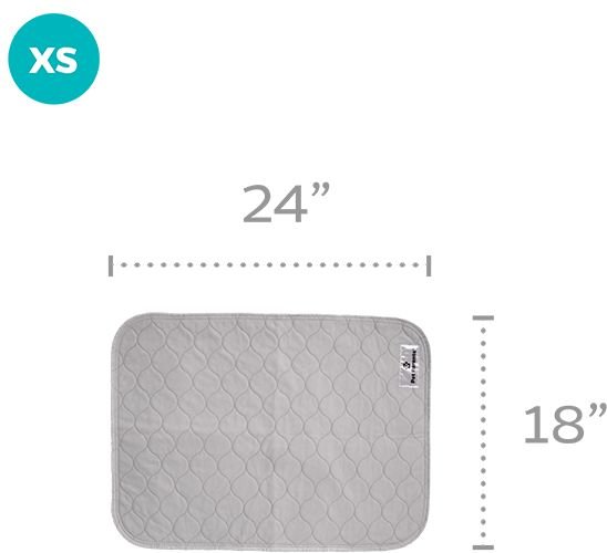 Show full view: Pet Parents Pawtect Pads Washable Training Puppy, Dog & Cat Pee Pads, 2 count, 18x24-in, Grey slide 2 of 11