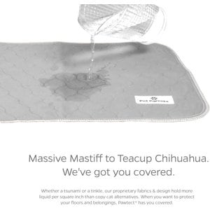 Pet Parents Pawtect Pads Washable Training Puppy, Dog & Cat Pee Pads, 2 count, 18x24-in, Grey