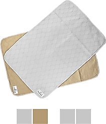 Pet Parents Pawtect Pads Washable Training Puppy, Dog & Cat Pee Pads, 2 count, 24x36-in, Grey & Beige