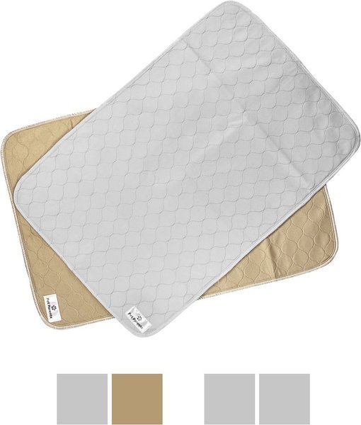 Show full view: Pet Parents Pawtect Pads Washable Training Puppy, Dog & Cat Pee Pads, 2 count, 24x36-in, Grey & Beige slide 1 of 11